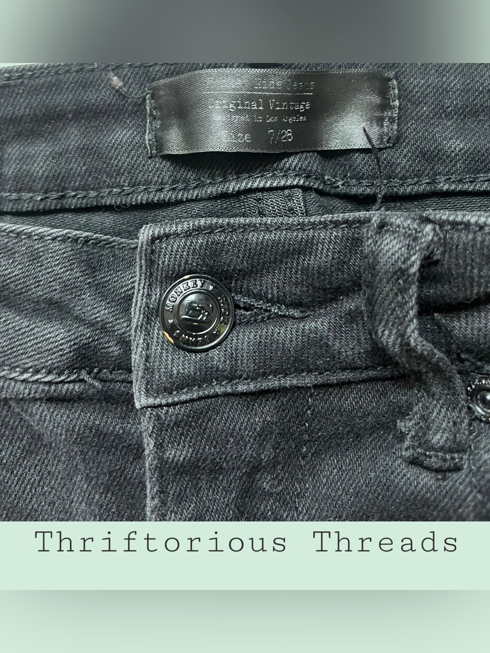 Monkey Ride Jeans High Rise Distressed Denim - Picture 3 of 5